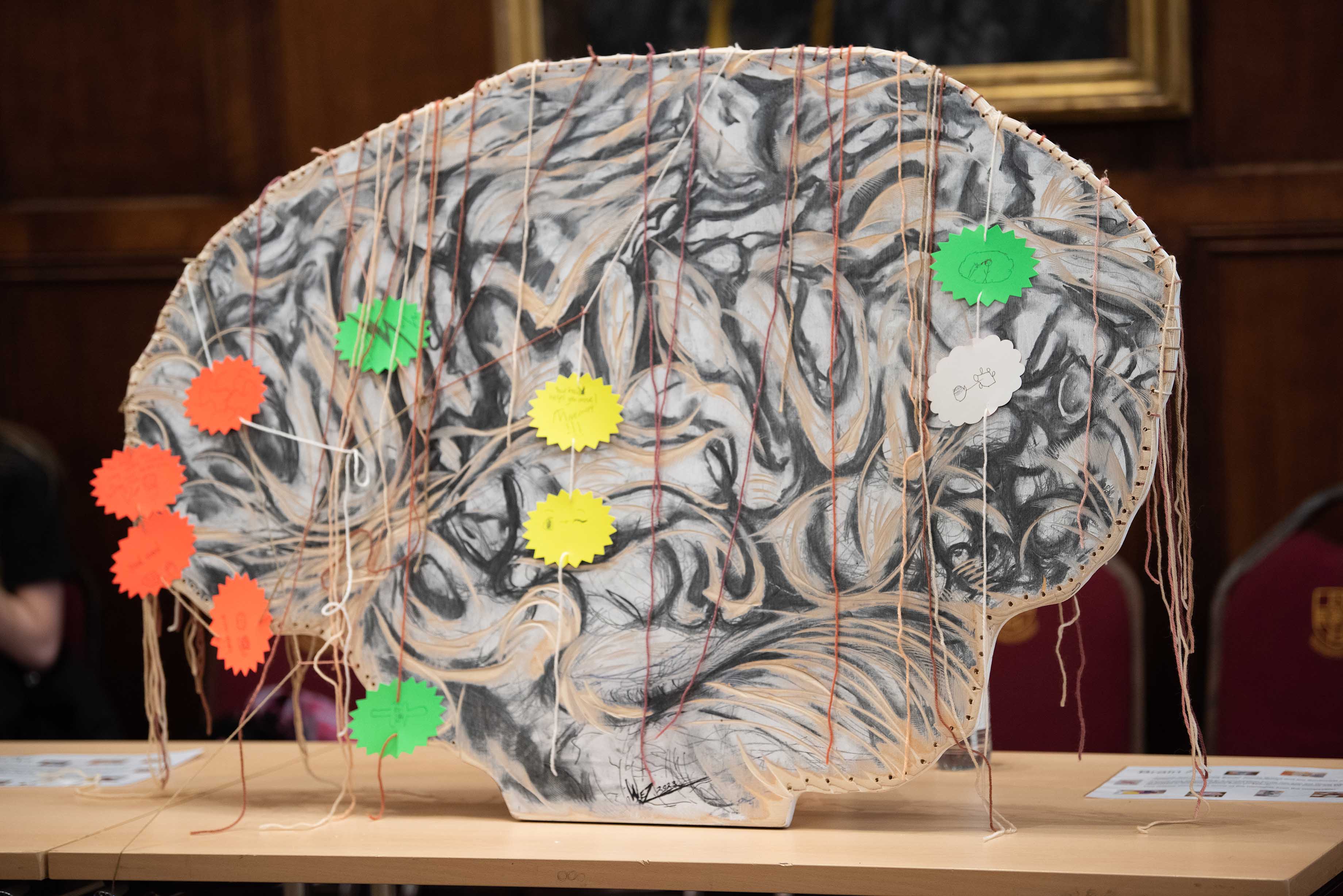 Artwork by younger children on what the brain represents for them